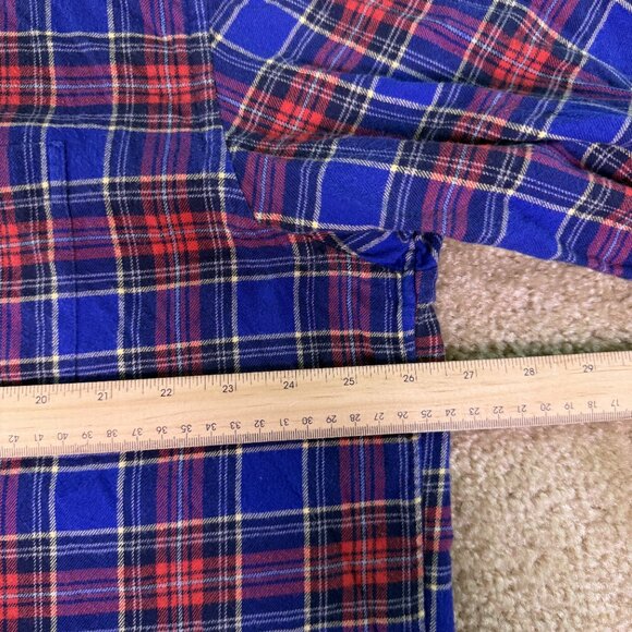 Vineyard Vines Murray Shirt Men's XL Flannel Red Blue Plaid Button Down E455 - Picture 9 of 11